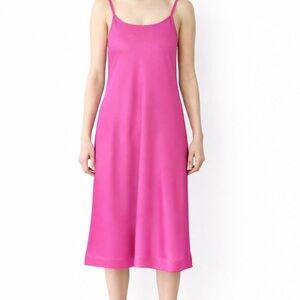 Brazeau tricot silk dress with silk chiffon petal - Chic kiss pink color new